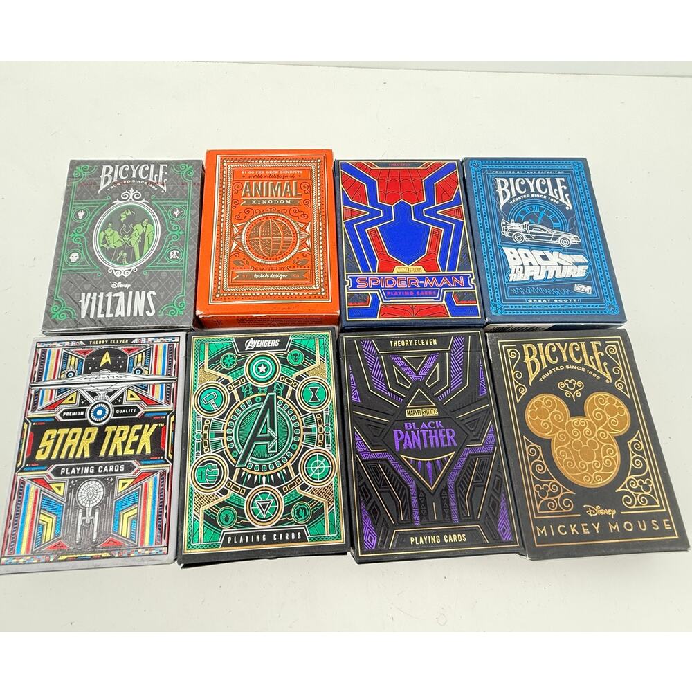 Bicycle Theory11 Disney Marvel Star Trek Collectible Playing Cards 8 Decks